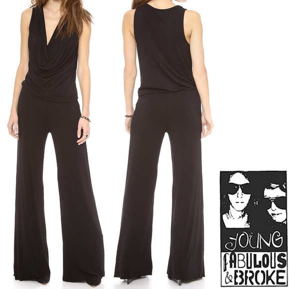 Young Fabulous & Broke Pants - Young Fabulous & Broke Lisle Jumpsuit Black Small